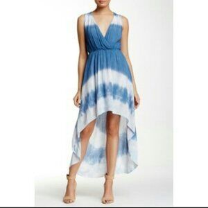 OMBRE MINERAL WASH HI-LO MAXI BOHEMIAN DRESS